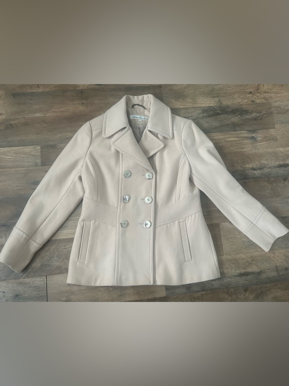 Kenneth Cole Pea Coat in tan color
